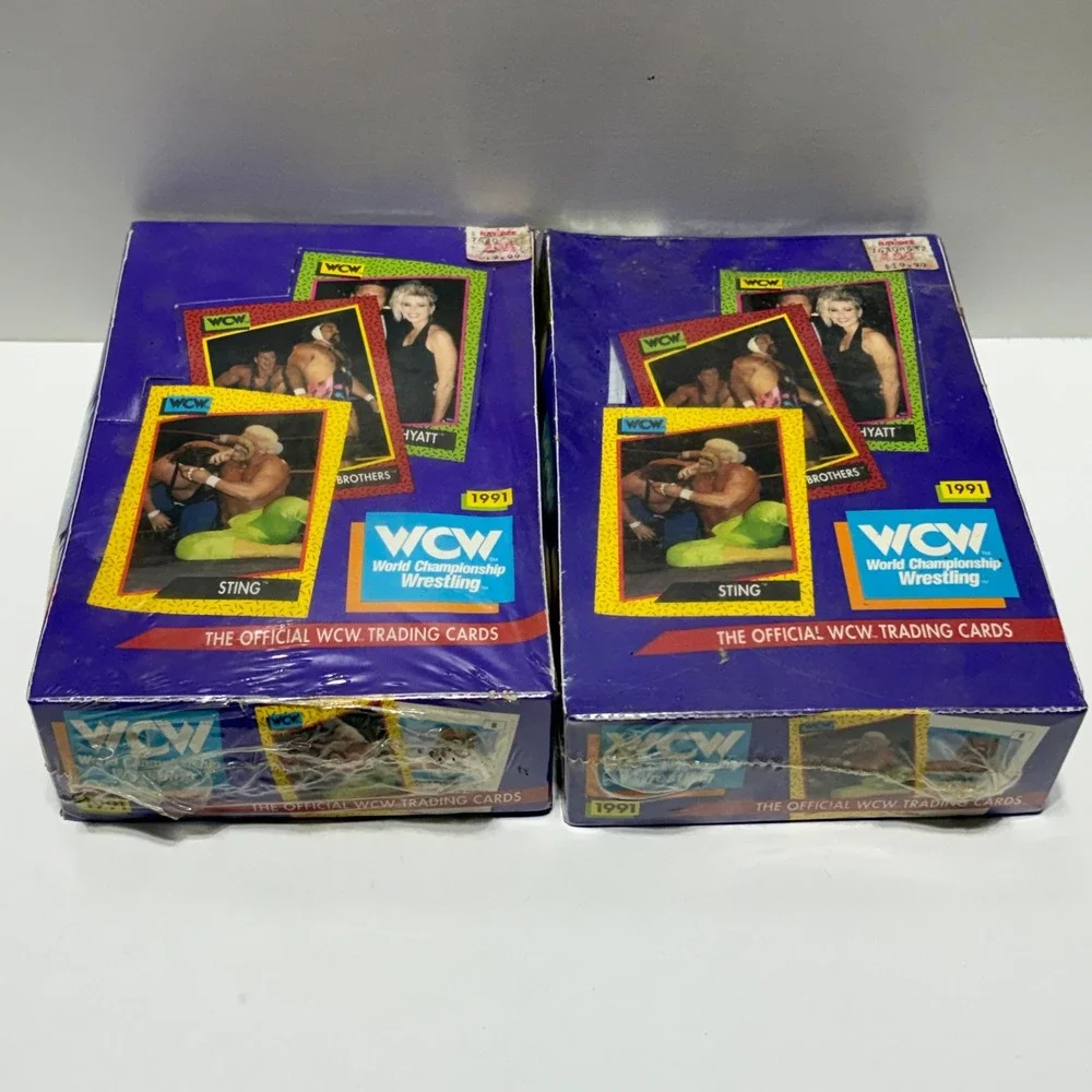 WCW World Championship Wrestling 1991 Trading Cards Sealed Box Lot of 2 Impel